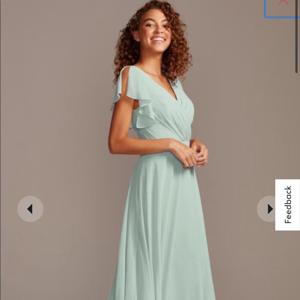 David’s Bridal Flutter Sleeve Bridesmaids Dress